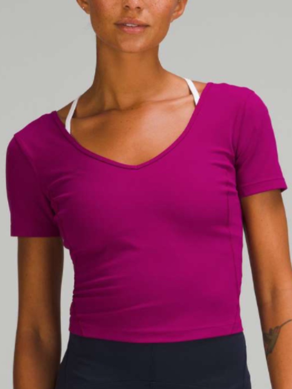 Lululemon Align T-Shirt Short Sleeve Sz 16 in Magenta Purple